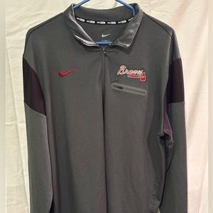 Atlanta Braves gray Quarter Zip size XL Nike brand
